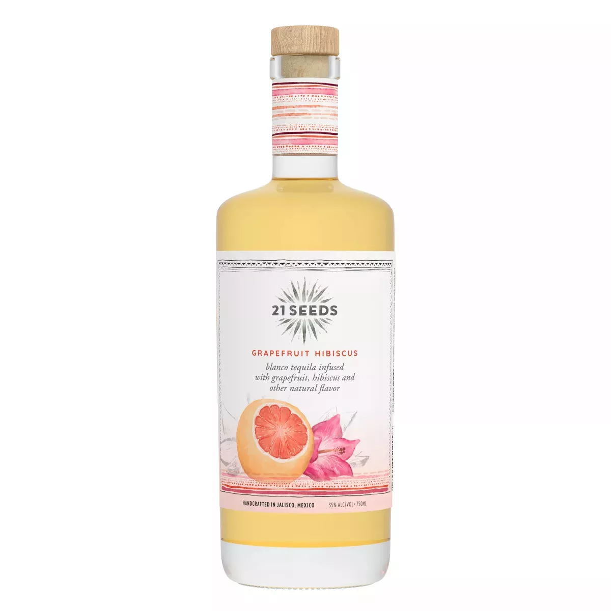 21 Seeds Grapefruit Hibiscus Blanco Tequila - 750ml