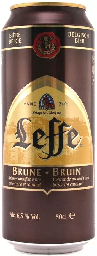 Beer "Leffe" Brune, in can, 0.5 L