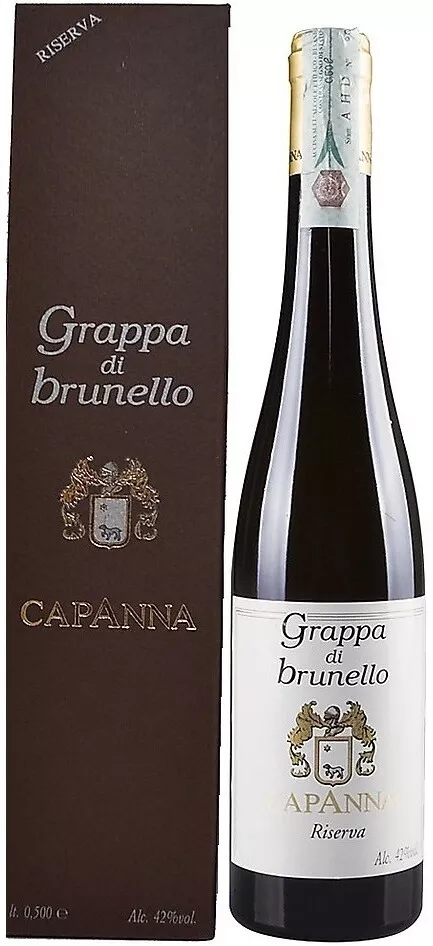 Capanna, Grappa di Brunello Riserva, gift box, 0.7 L