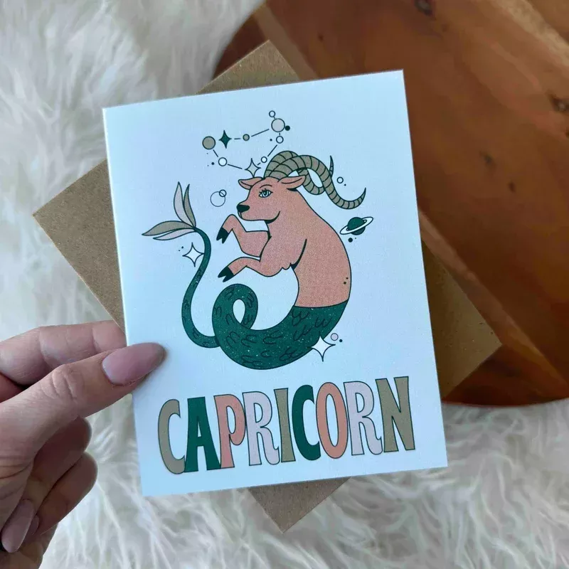 Capricorn Zodiac Greeting Card