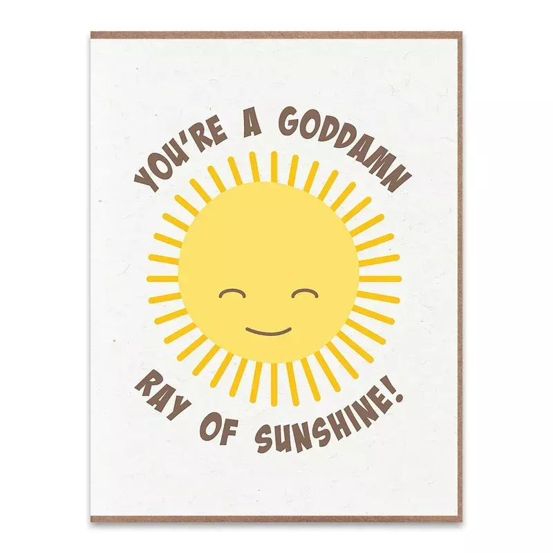 Goddamn Sunshine greeting card